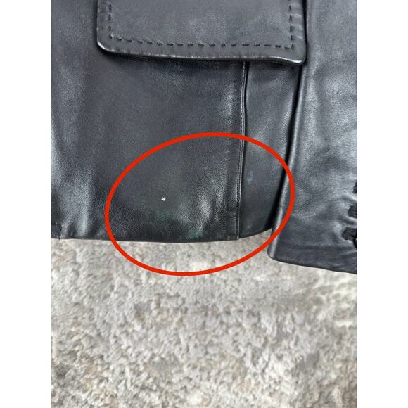 Convington Size M Moto Leather Jacket Black Notched Long Sleeve Button Outdoor - Picture 3 of 10